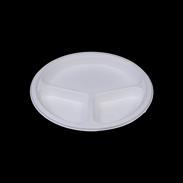 9 inch Tray with 3-comp </br> Size : 225*225*45mm
